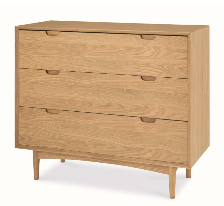 3 Drawer Chest Scandinavian Design- Natural.