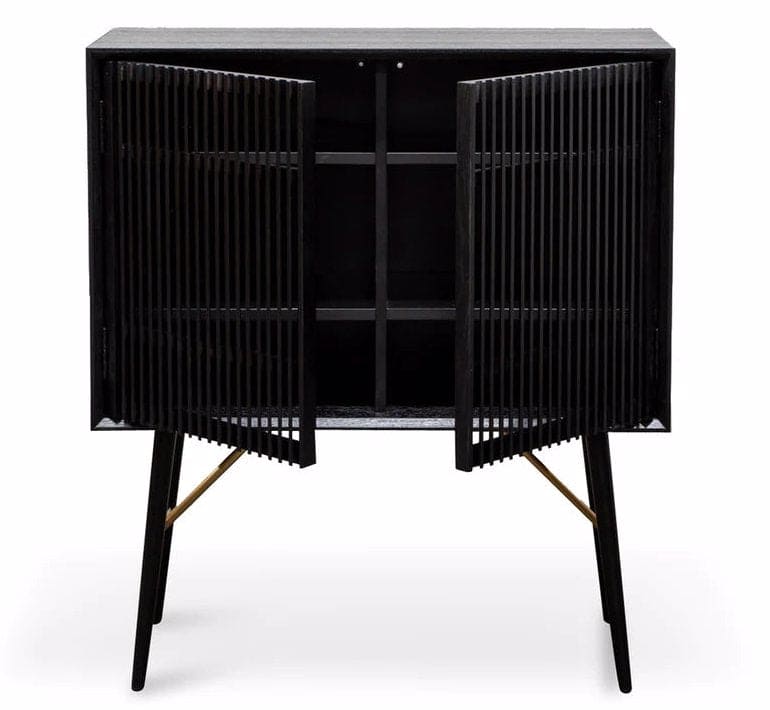 Tall Sideboard 90cm Black