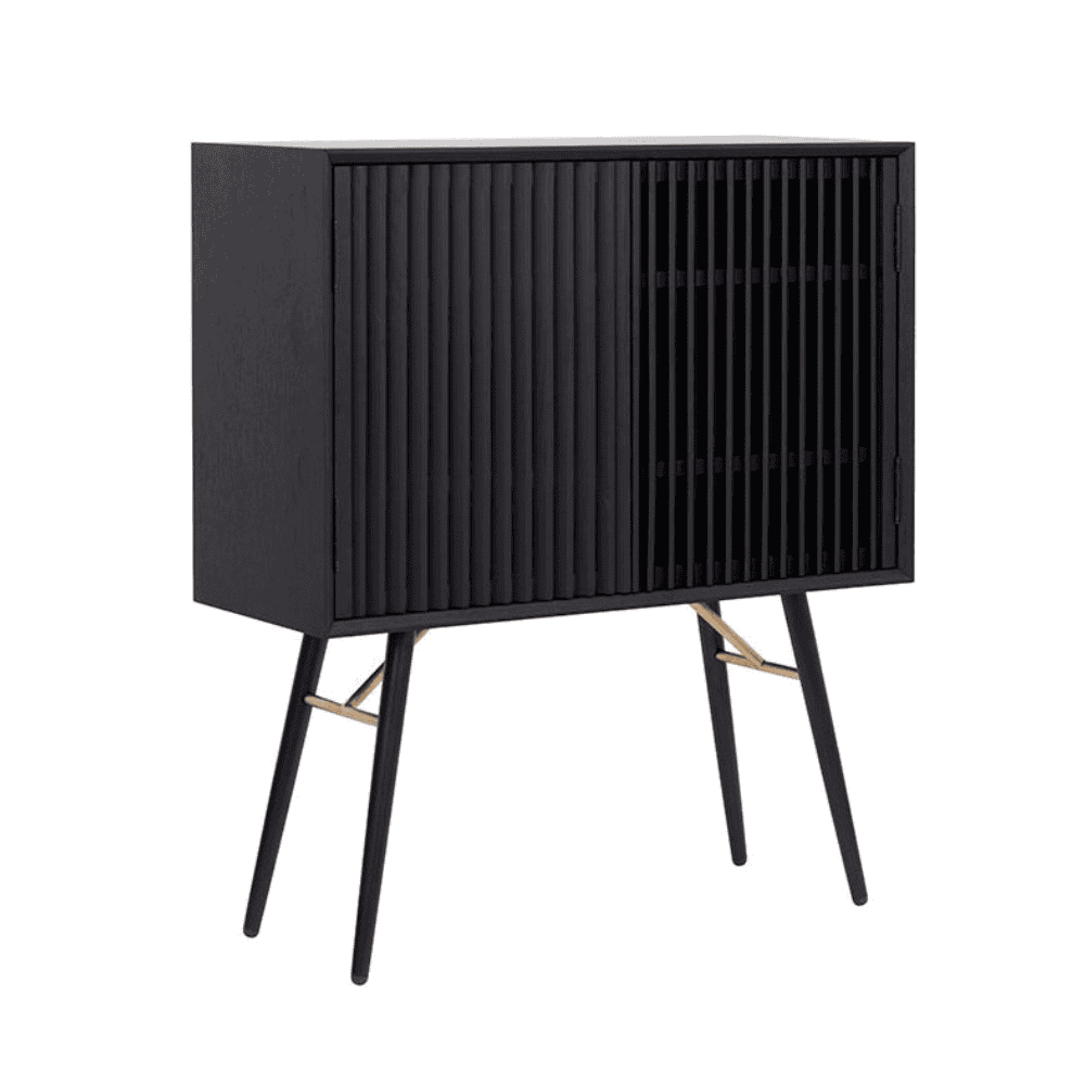 Tall Sideboard 90cm Black