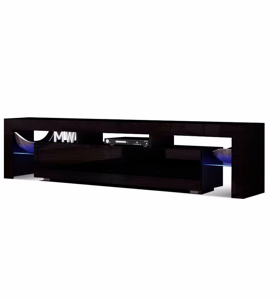 Entertainment Unit Black Gloss 189cm