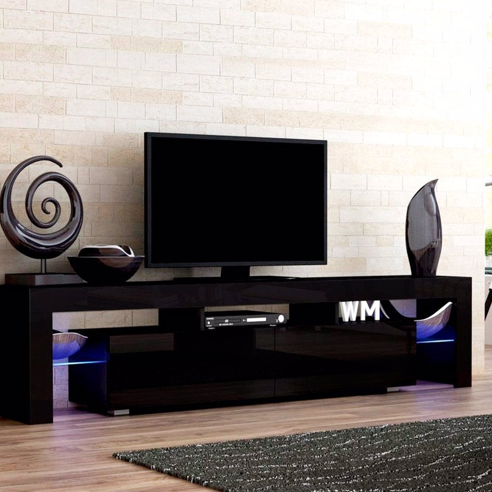 Entertainment Unit Black Gloss 189cm