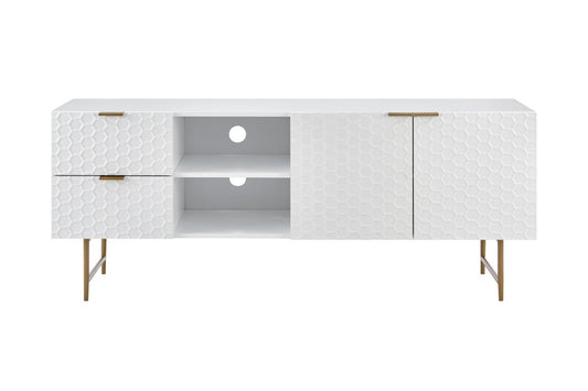 Entertainment Unit Honeycomb White.