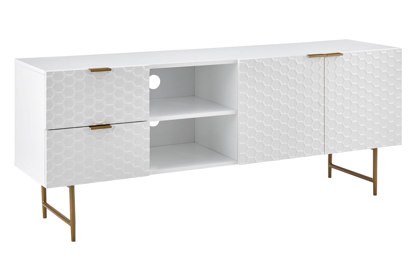 Entertainment Unit Honeycomb White.