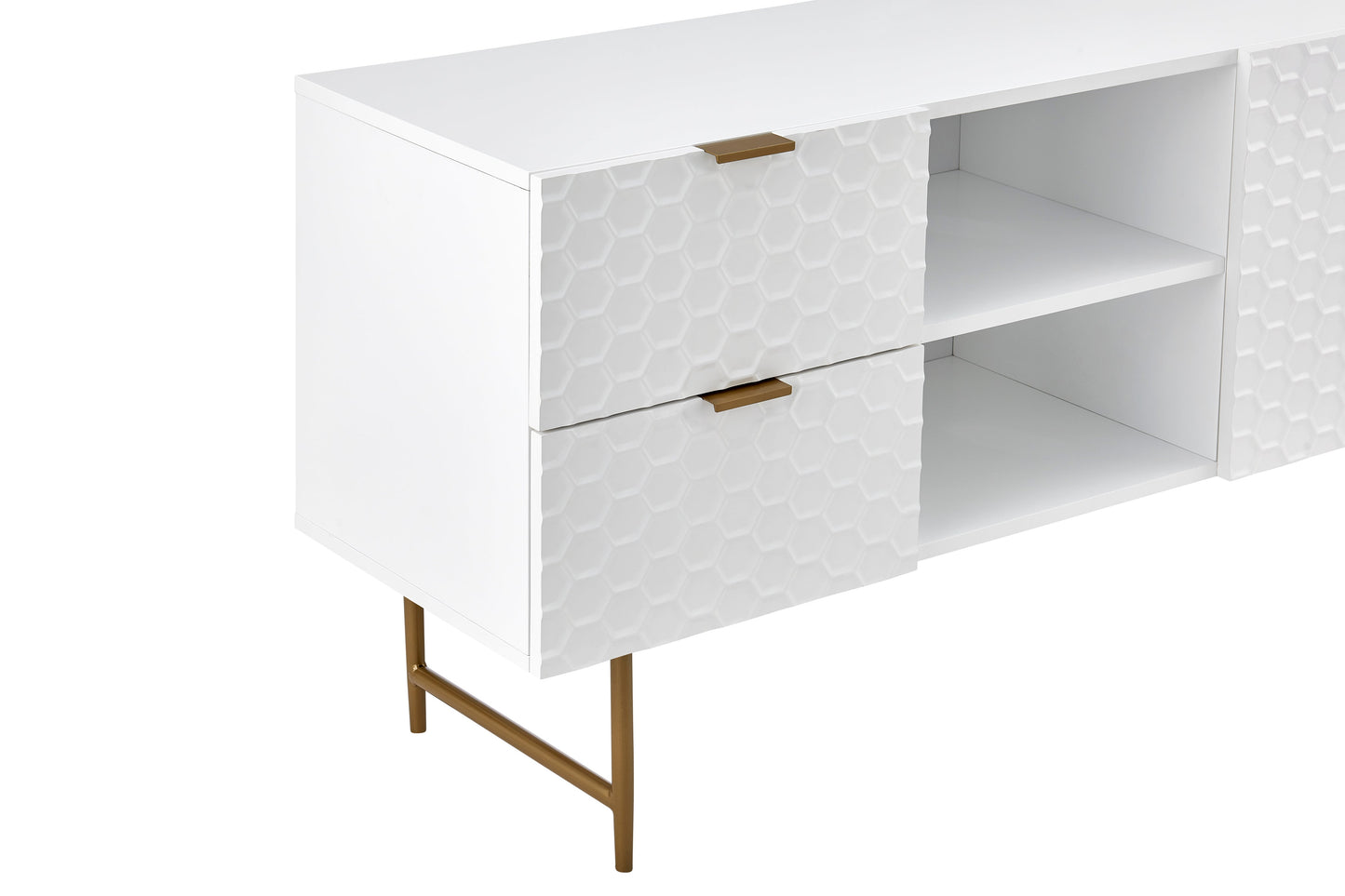 Entertainment Unit Honeycomb White.