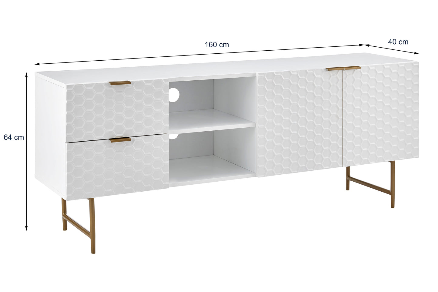 Entertainment Unit Honeycomb White.