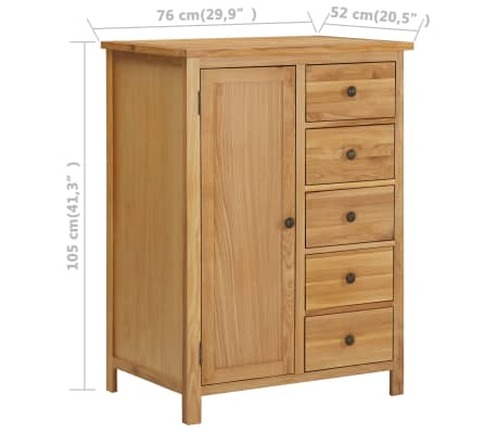 Tallboy Wardrobe Oak 76x52x105cm