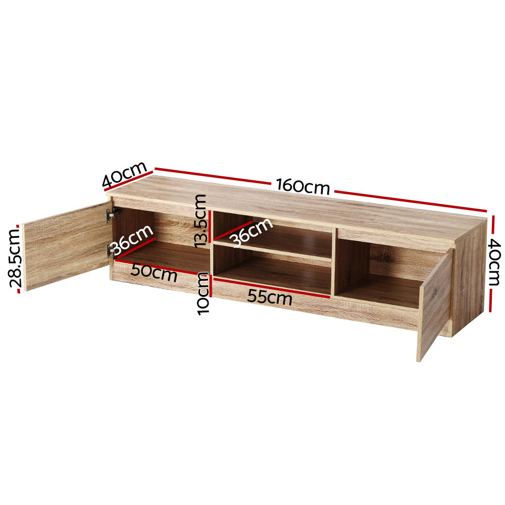 160CM TV Stand Entertainment Unit Lowline Storage Cabinet.