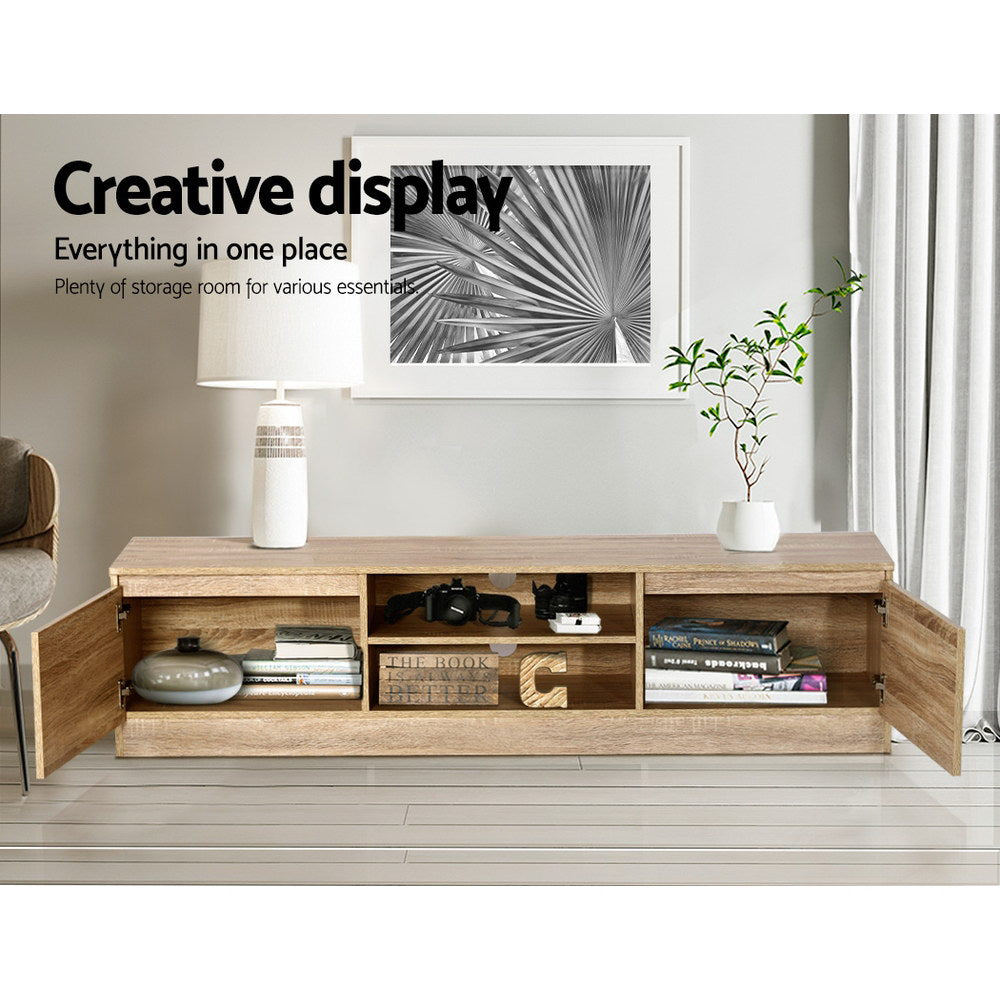 160CM TV Stand Entertainment Unit Lowline Storage Cabinet.