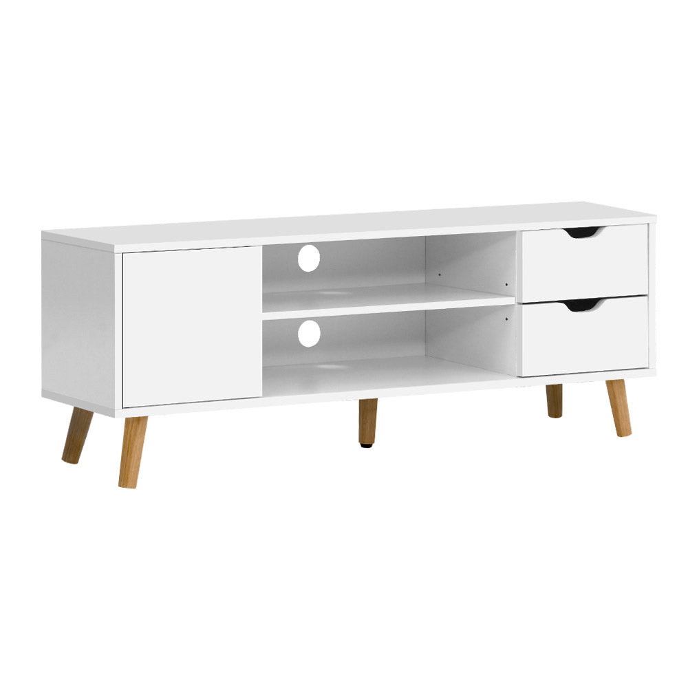 TV Cabinet Entertainment Scandinavian 120cm White.