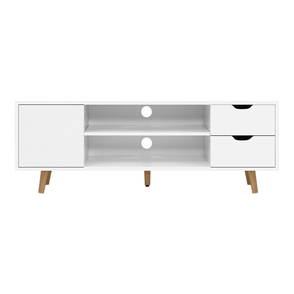 TV Cabinet Entertainment Scandinavian 120cm White.