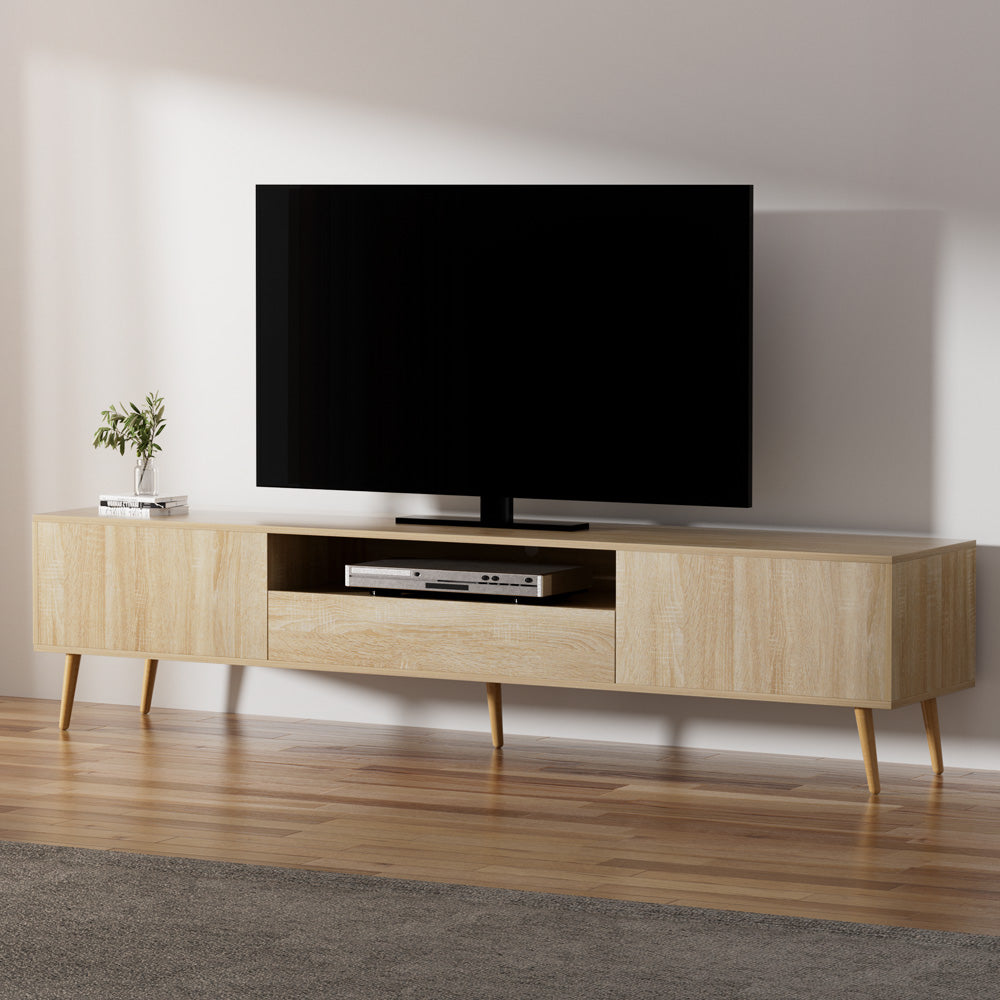 Entertainment Unit Stand TV Cabinet Storage Drawer Cabinets 200CM.