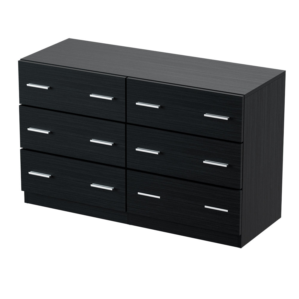 Artiss 6 Chest of Drawers Cabinet Tallboy Black