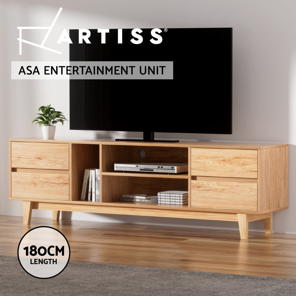 Entertainment Unit Stand TV Cabinet Storage Drawer 180cm.