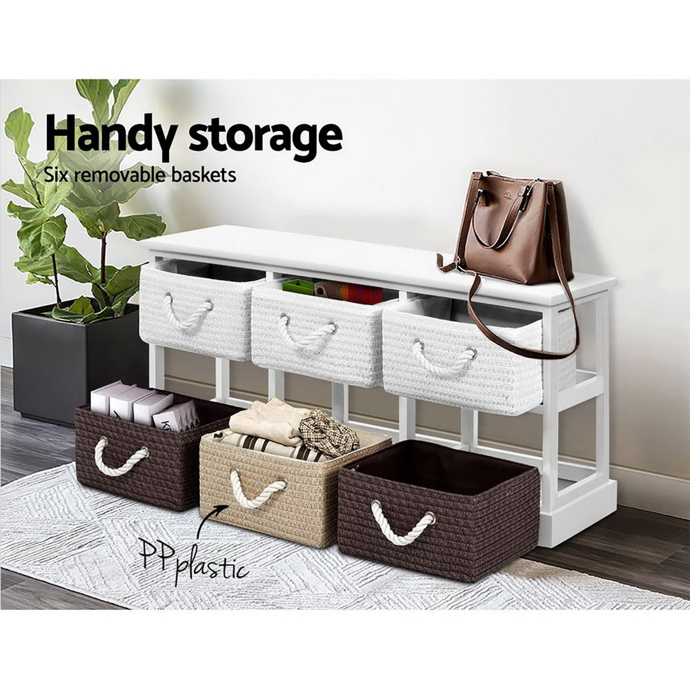 Artiss Storage Bench Shoe Organiser 6 Drawers