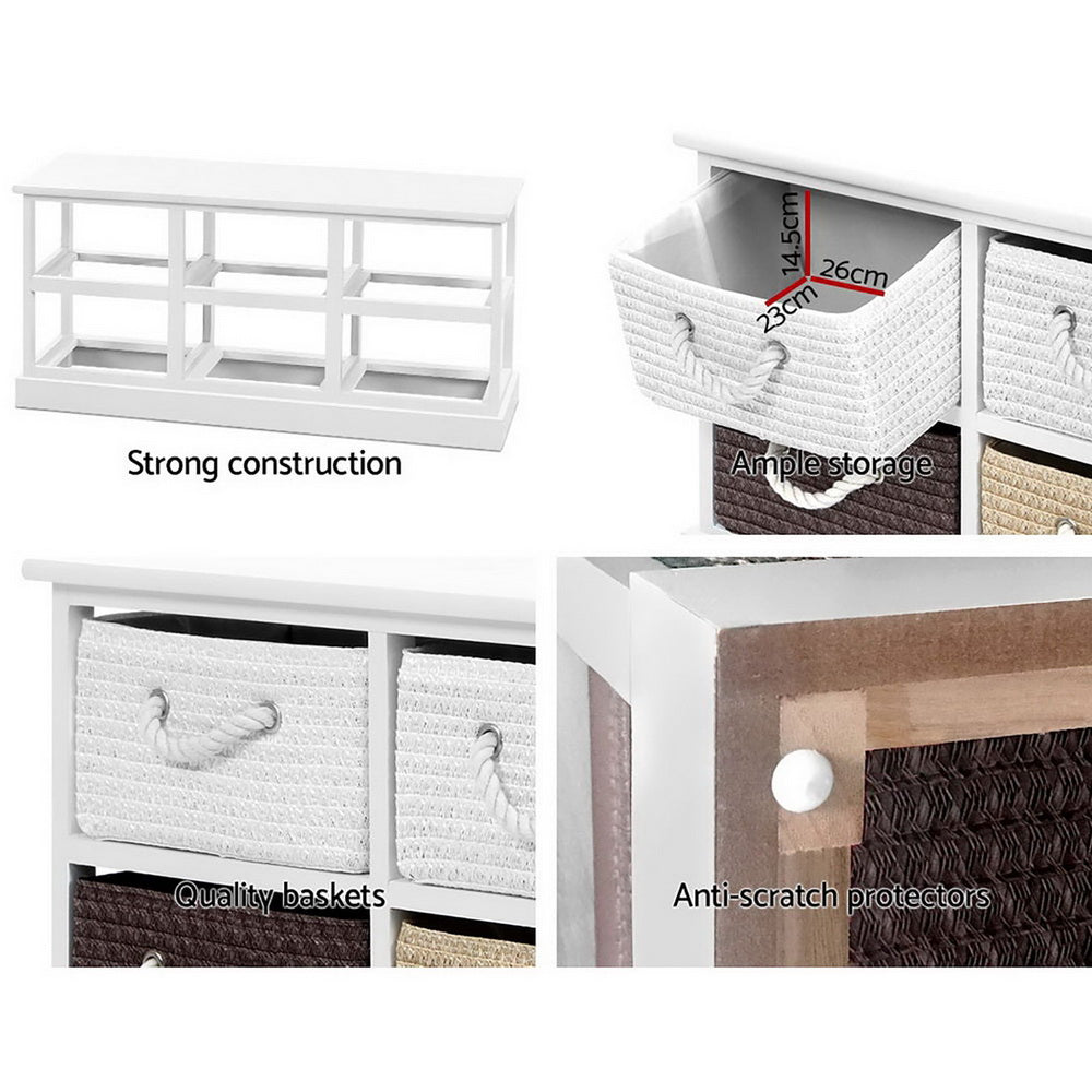 Artiss Storage Bench Shoe Organiser 6 Drawers